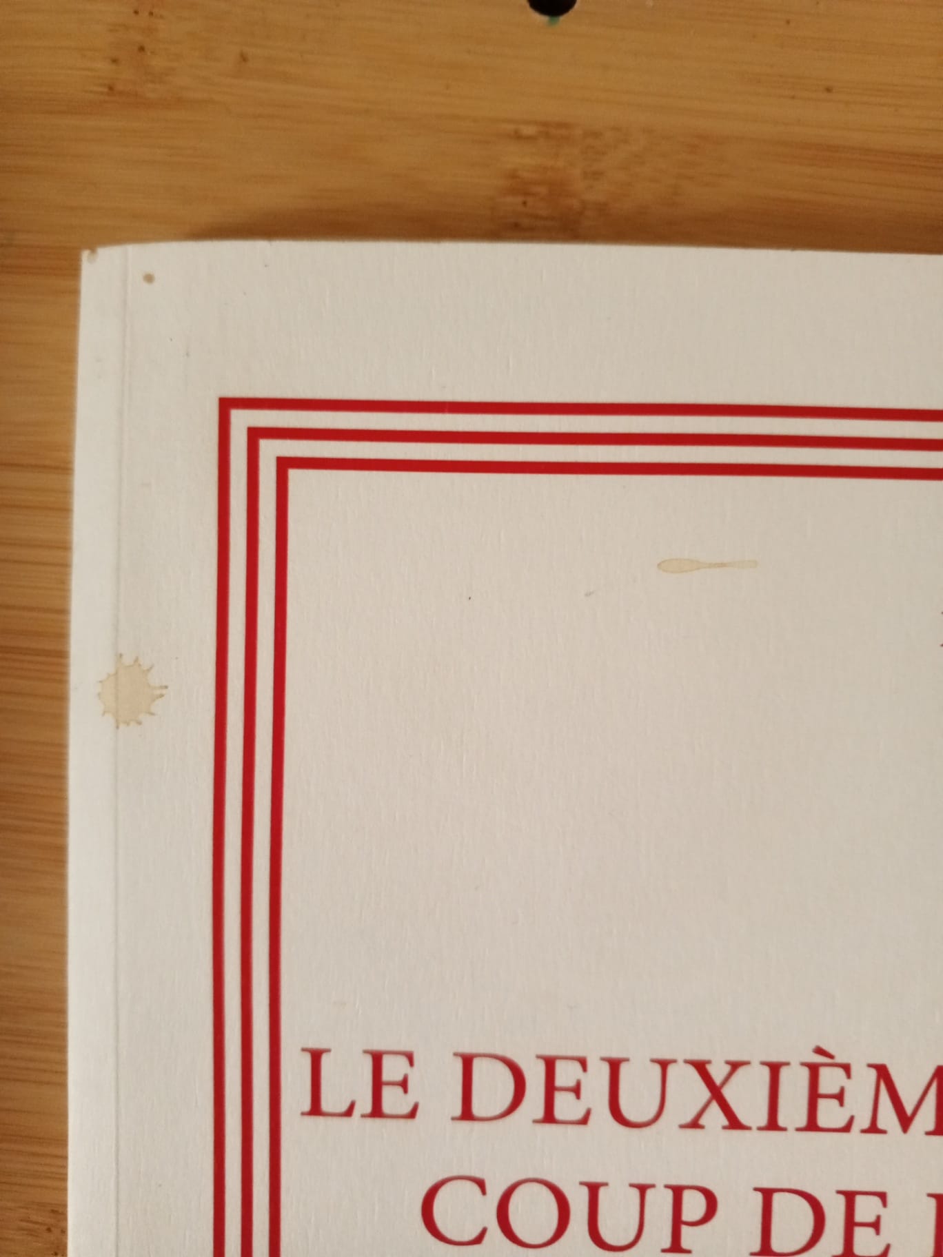 Le deuxième coup de feu