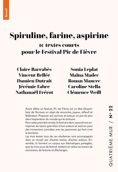 Spiruline, farine, aspirine