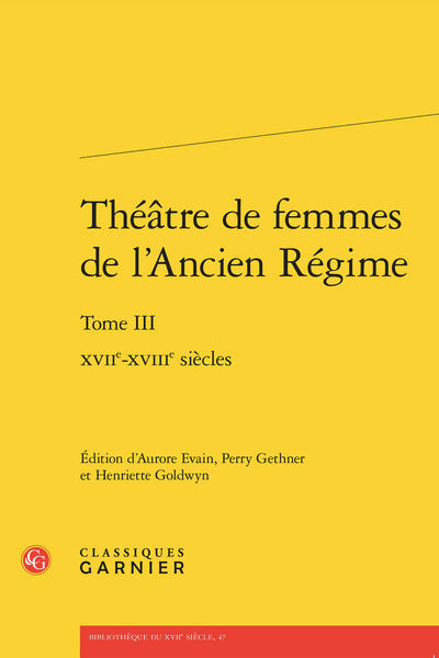 Théâtre de femmes de l'Ancien Régime