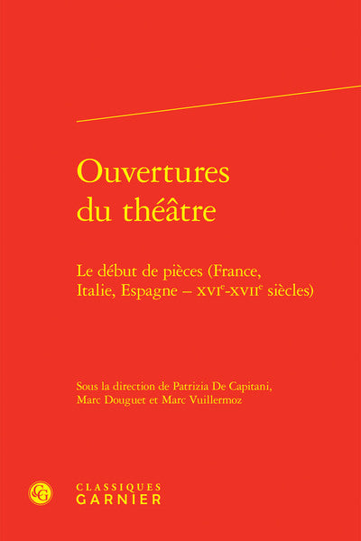 Ouvertures du théâtre