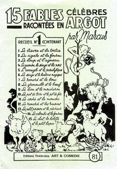 15 fables célèbres racontées en argot