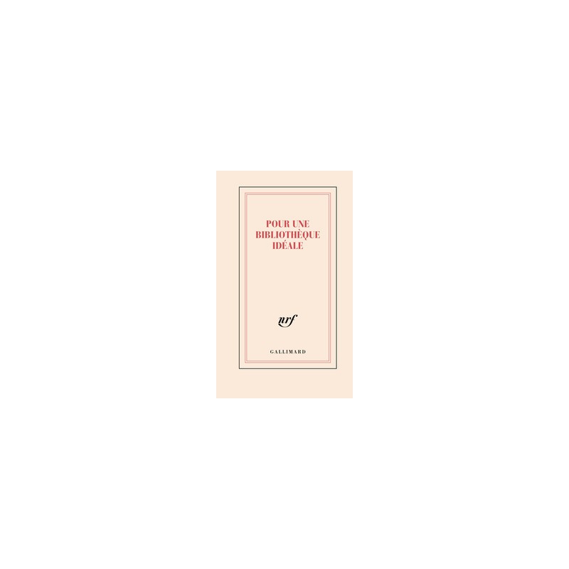Carnet "Pour une bibliothèque idéale" (papeterie)