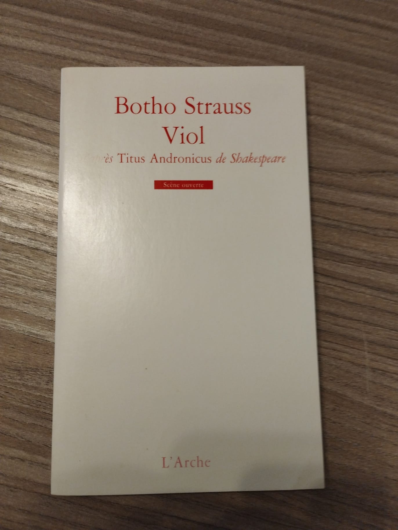Viol d’après Titus Andronicus de Shakespeare
