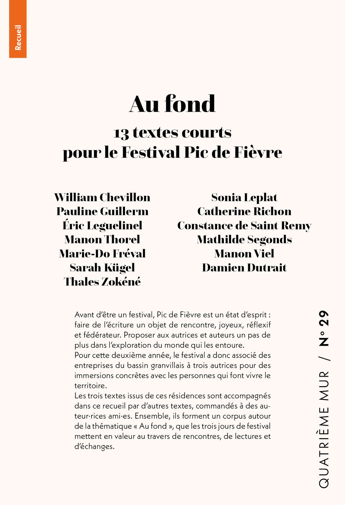 Au fond (Festival Pic de fièvre 2026)