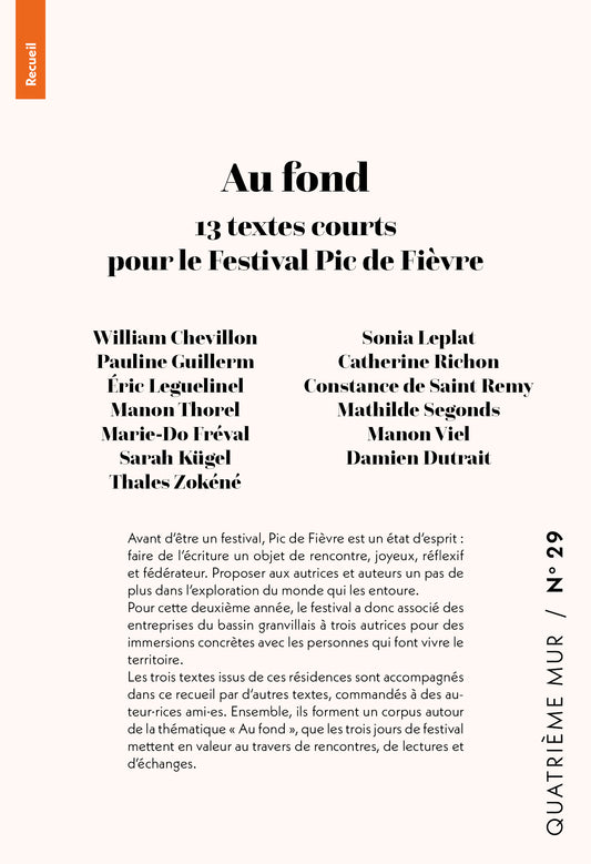 Au fond (Festival Pic de fièvre 2026)