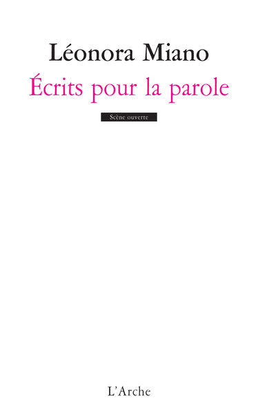Écrits pour la parole