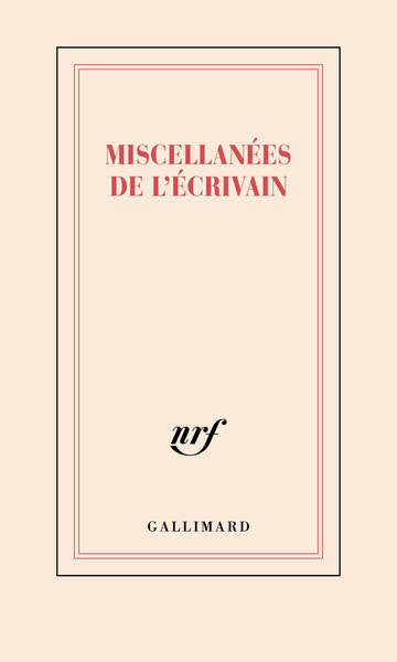 Carnet "Miscellanées de l'écrivain" (papeterie)