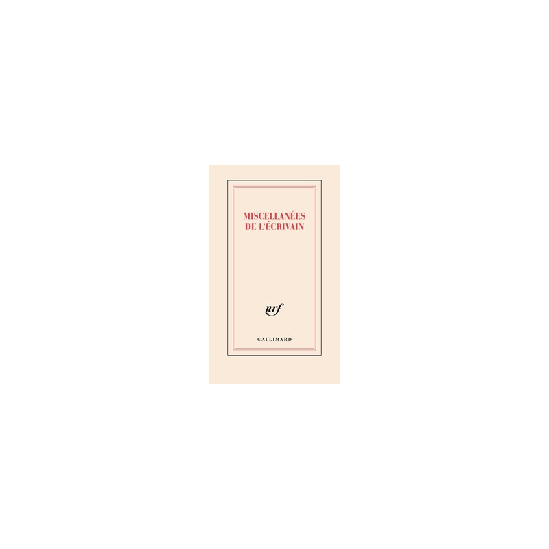 Carnet "Miscellanées de l'écrivain" (papeterie)